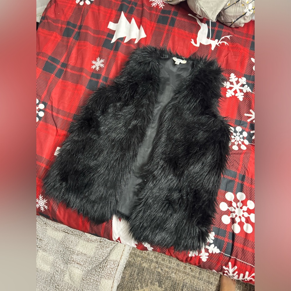 Black Fur vest coat